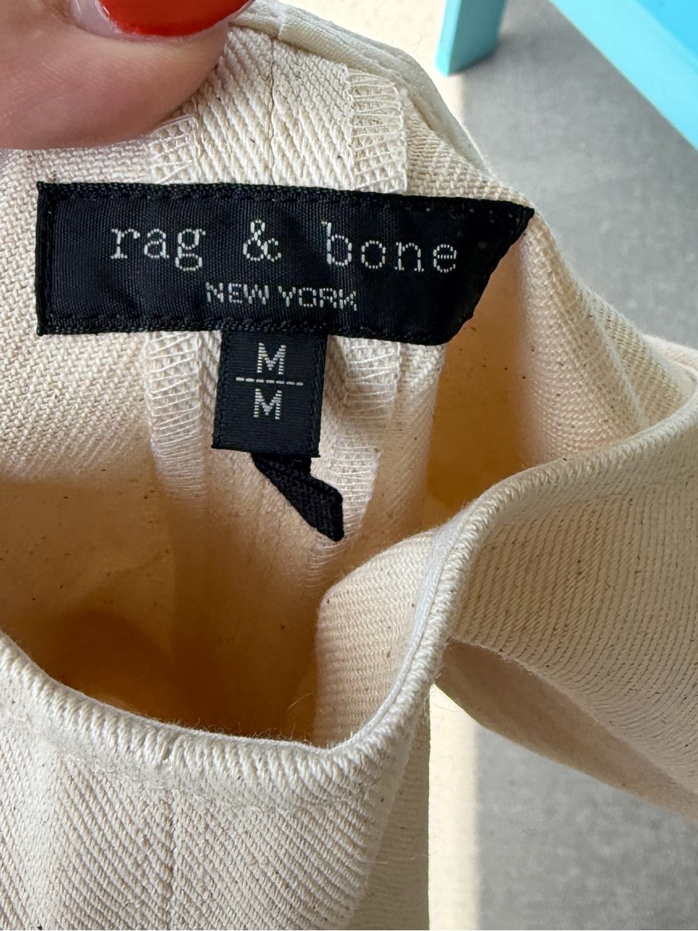 Rag & Bone New York cream oat denim shift dress NWOT - Picture 4 of 4